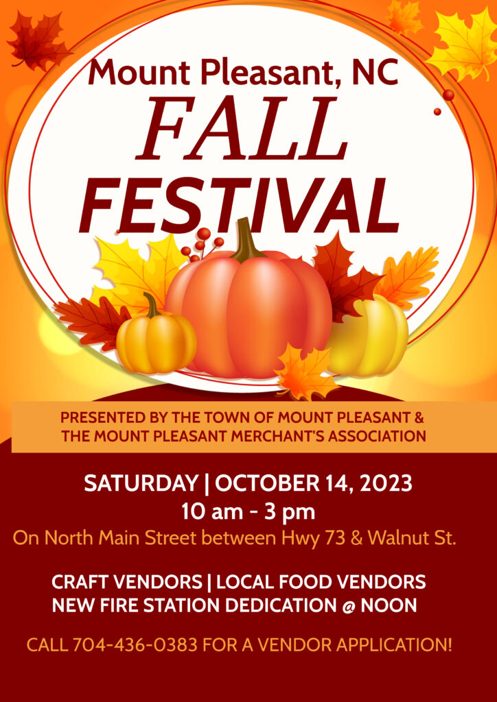 Fall Craft Festival Town of Mount Pleasant